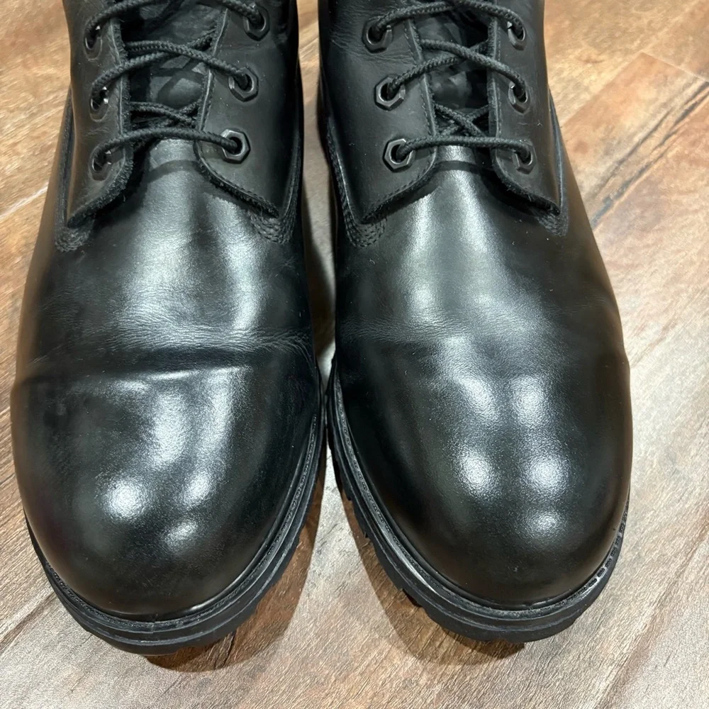 Timberland Black Leather 6-Inch Premium Boots Men’s 12W Wide - Picture 15 of 15